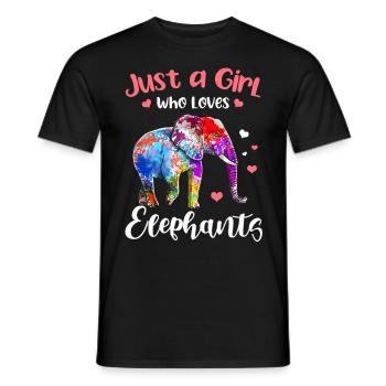 Cadeau d’éléphant pour Proboscis Africa Wilderness Zoo - T-shirt homme - noir - Devant - AI Model Male 178 light (178cm)