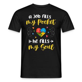 Autism - Men's T-Shirt - black - Front - AI Model Male 178 light (178cm)