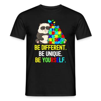 Tshirt autistique Autimus Cadeau Asperger Enfants - T-shirt homme - noir - Devant - AI Model Male 178 light (178cm)