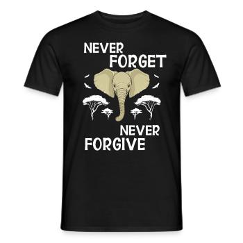 Éléphant - T-shirt homme - noir - Devant - AI Model Male 178 light (178cm)