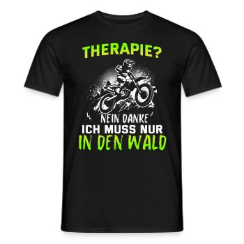 Motocross Tshirt Für Herren Damen Enduro Supermoto - Männer T-Shirt - Schwarz - Vorne - AI Model Male 178 light (178cm)