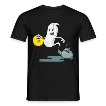 Halloween Tshirt Halloweenparty Mörder Killer Tod - Männer T-Shirt - Schwarz - Vorne - AI Model Male 178 light (178cm)