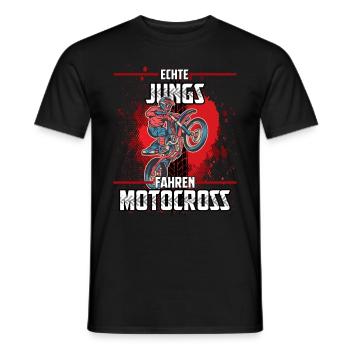 Motocross Enduro Offroad Dirt Bike Superbike Motor - Männer T-Shirt - Schwarz - Vorne - AI Model Male 178 light (178cm)