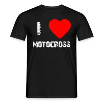 Motocross - Men's T-Shirt - black - Front - AI Model Male 178 light (178cm)