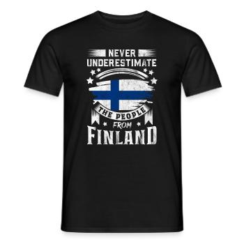 Finnland Tshirt Finland Skandinavien - Männer T-Shirt - Schwarz - Vorne - AI Model Male 178 light (178cm)