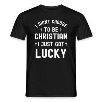 Christianity God Jesus Gift Church Religion - Men's T-Shirt - black - Front - AI Model Male 178 light (178cm)