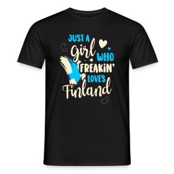 Finlande - T-shirt homme - noir - Devant - AI Model Male 178 light (178cm)