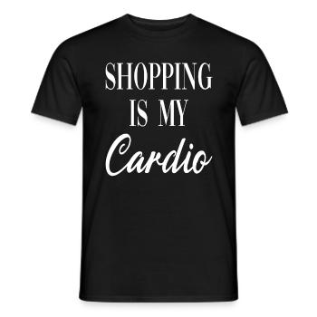 Shopping is my Cardio für die Mama und Mutter - Männer T-Shirt - Schwarz - Vorne - AI Model Male 178 light (178cm)