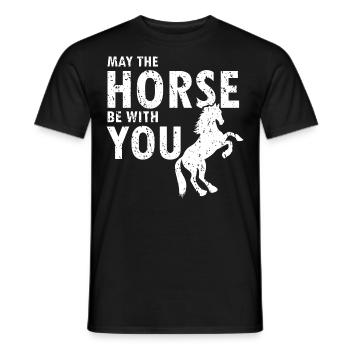 Cydesdale Rider and Draft Horse Designs - Men's T-Shirt - black - Front - AI Model Male 178 light (178cm)