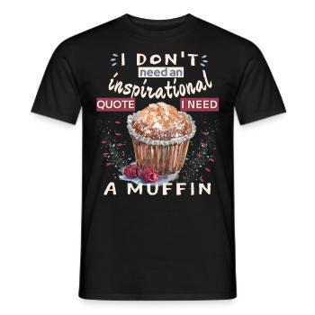 Muffin lustiger Spruch im Vintage-Stil - Männer T-Shirt - Schwarz - Vorne - AI Model Male 178 light (178cm)