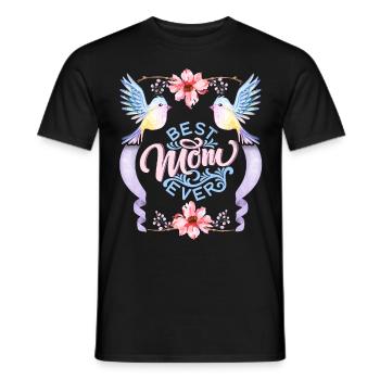 Best-Mom-Ever, dicton de la fête des mères - T-shirt homme - noir - Devant - AI Model Male 178 light (178cm)