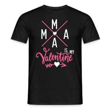 Mama-Is-My-Valentine, Mom-Is-My-Valentine - Men's T-Shirt - black - Front - AI Model Male 178 light (178cm)