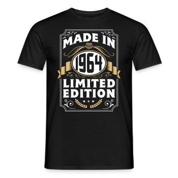 Geburtstag Geschenk Birthday Bursdag Jahrgang 1964 - Männer T-Shirt - Schwarz - Vorne - AI Model Male 178 light (178cm)