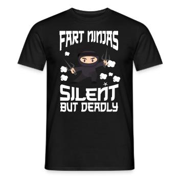 Ninja Ninjutsu Judo Katana Kids Shuriken Warrior - Men's T-Shirt - black - Front - AI Model Male 178 light (178cm)
