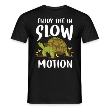 Turtle Relaxed Chill Sea Ocean Beach - Men's T-Shirt - black - Front - AI Model Male 178 light (178cm)
