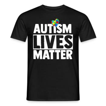Autism Gift Autistic Asperger ADHD Autism - Men's T-Shirt - black - Front - AI Model Male 178 light (178cm)