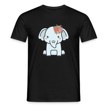 Elephant Elephant Elephant Proboscis Zoo Circus - Men's T-Shirt - black - Front - AI Model Male 178 light (178cm)