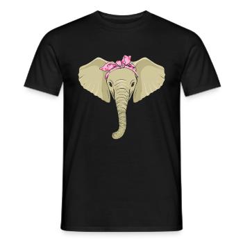 Cadeau d’éléphant pour Proboscis Africa Wilderness Zoo - T-shirt homme - noir - Devant - AI Model Male 178 light (178cm)