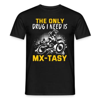 Cadeau Motocross pour Enduro Supermoto Dirt Bike - T-shirt homme - noir - Devant - AI Model Male 178 light (178cm)