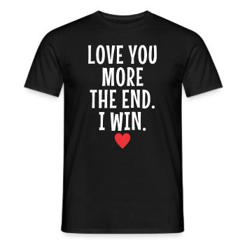 Je t’aime plus à la fin je gagne la Saint-Valentin - T-shirt homme - noir - Devant - AI Model Male 178 light (178cm)