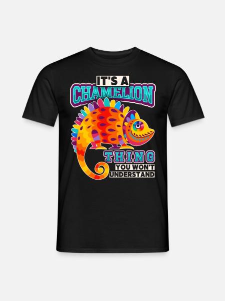Chameleon, funny saying, It's-A-Chameleon-Thing - Men's T-Shirt - black