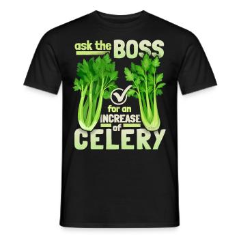 Sellerie, lustiger Spruch, Pun, Celery-Raise - Männer T-Shirt - Schwarz - Vorne - AI Model Male 178 light (178cm)