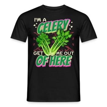 Sellerie, lustiger Spruch I'm-A-Celery - Männer T-Shirt - Schwarz - Vorne - AI Model Male 178 light (178cm)