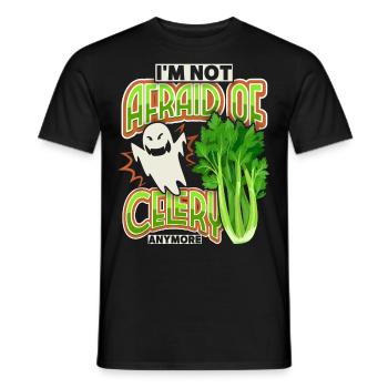 Sellerie, lustiger Spruch I'm-Not-Afraid-Of-Celery - Männer T-Shirt - Schwarz - Vorne - AI Model Male 178 light (178cm)