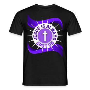 Jésus-Christ, Jésus-Christ, Parole, Typographie - T-shirt homme - noir - Devant - AI Model Male 178 light (178cm)