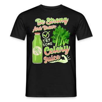 Sellerie, lustiger Spruch, Try-Celery-Juice - Männer T-Shirt - Schwarz - Vorne - AI Model Male 178 light (178cm)