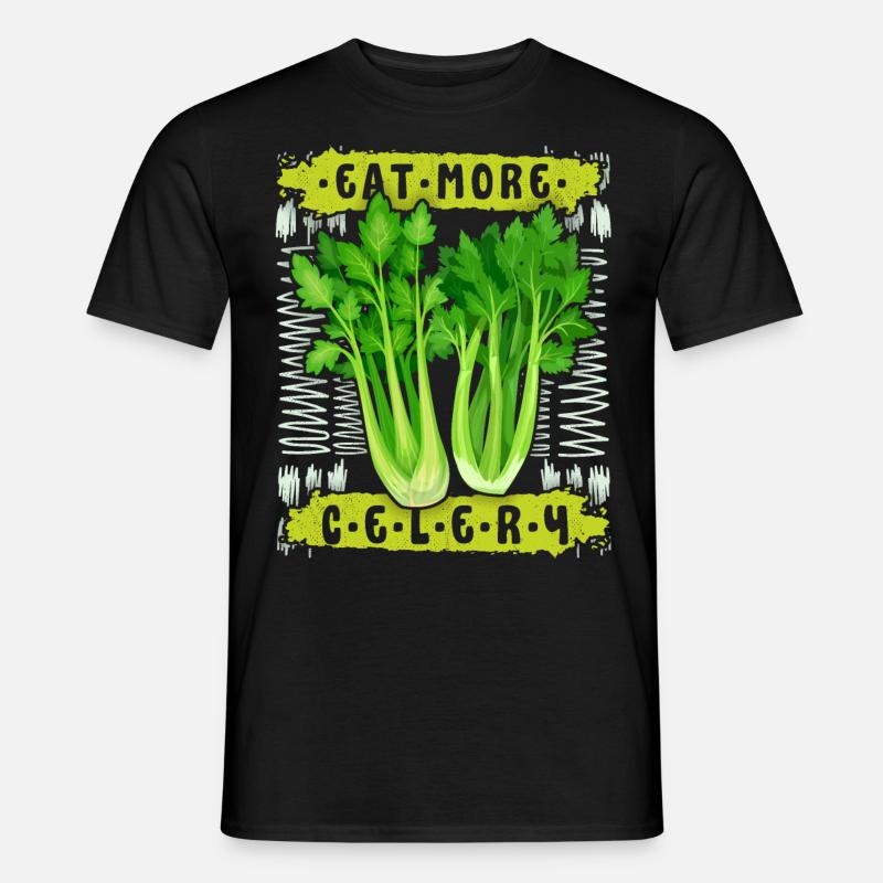 Céleri, drôle de dire Manger-Plus-Céleri - T-shirt homme - noir