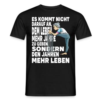 Rüstige Oma Fite Großmutter Sportliche Senorin - Männer T-Shirt - Schwarz - Vorne - AI Model Male 178 light (178cm)