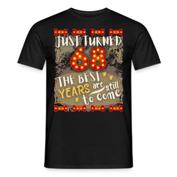 68ème anniversaire 68 ans design vintage, disant - T-shirt homme - noir - Devant - AI Model Male 178 light (178cm)