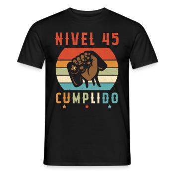 Niveau 45 Complet - T-shirt homme - noir - Devant - AI Model Male 178 light (178cm)