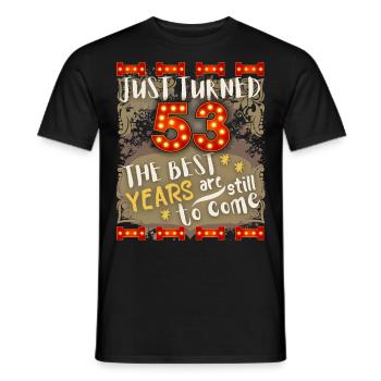 53. Geburtstag 53 Jahre alt Vintage-Design, Spruch - Männer T-Shirt - Schwarz - Vorne - AI Model Male 178 light (178cm)