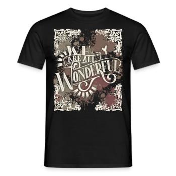 Motivational inspiration, saying vintage calligraphy - Men's T-Shirt - black - Front - AI Model Male 178 light (178cm)