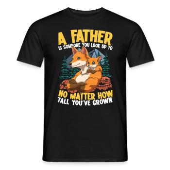 A Father Is Someone You Look Up To - Männer T-Shirt - Schwarz - Vorne - AI Model Male 178 light (178cm)