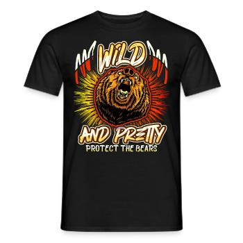 Ours ours brun, drôle de dicton ours vintage - T-shirt homme - noir - Devant - AI Model Male 178 light (178cm)