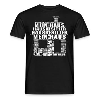 Hausbesitzer Mein Haus Meine Wohnung T-Shirt - Männer T-Shirt - Schwarz - Vorne - AI Model Male 178 light (178cm)