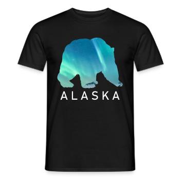 Alaska Geschenk USA Natur Bär Denali Grizzly Wald - Männer T-Shirt - Schwarz - Vorne - AI Model Male 178 light (178cm)