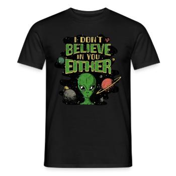 Alien Galaxy Ufo Außerirdische Raumschiff Weltall - Männer T-Shirt - Schwarz - Vorne - AI Model Male 178 light (178cm)