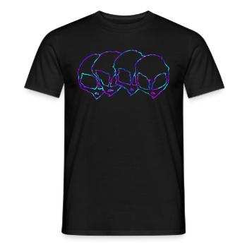 Alien Gift Buitenaardse Ufo Area 51 Sci-fi - Heren T-shirt - zwart - Voor - AI Model Male 178 light (178cm)