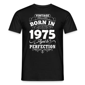 Geburtstag Geschenk Birthday Bursdag Jahrgang 1975 - Männer T-Shirt - Schwarz - Vorne - AI Model Male 178 light (178cm)