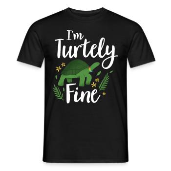 Tortue Détendue Chill Mer Océan Plage - T-shirt homme - noir - Devant - AI Model Male 178 light (178cm)