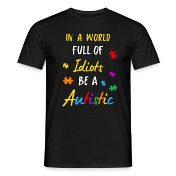 Autistic Autism Autism Awareness Day Asperger's Child - Men's T-Shirt - black - Front - AI Model Male 178 light (178cm)