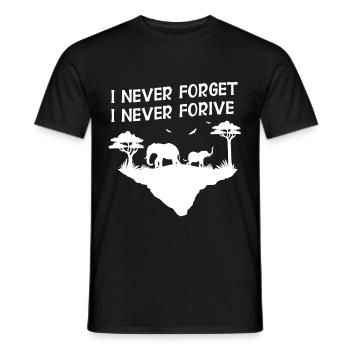 Cadeau d’éléphant pour Proboscis Africa Wilderness Zoo - T-shirt homme - noir - Devant - AI Model Male 178 light (178cm)