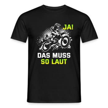 Motocross Tshirt Für Herren Damen Enduro Supermoto - Männer T-Shirt - Schwarz - Vorne - AI Model Male 178 light (178cm)