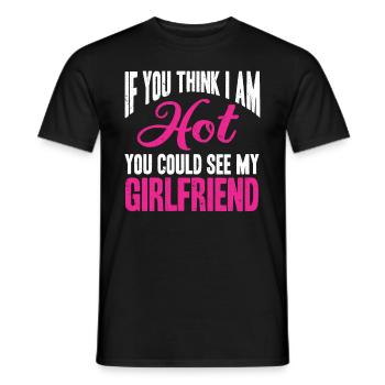 Si vous pensez que je suis mignon, vous devriez voir ma petite amie - T-shirt homme - noir - Devant - AI Model Male 178 light (178cm)