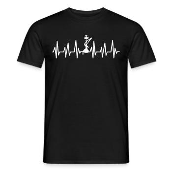 Shisha Tshirt Men Women's Hookah Pipe - Men's T-Shirt - black - Front - AI Model Male 178 light (178cm)