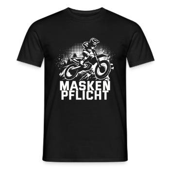 Motocross Gift for Enduro Supermoto Dirt Bike - Men's T-Shirt - black - Front - AI Model Male 178 light (178cm)